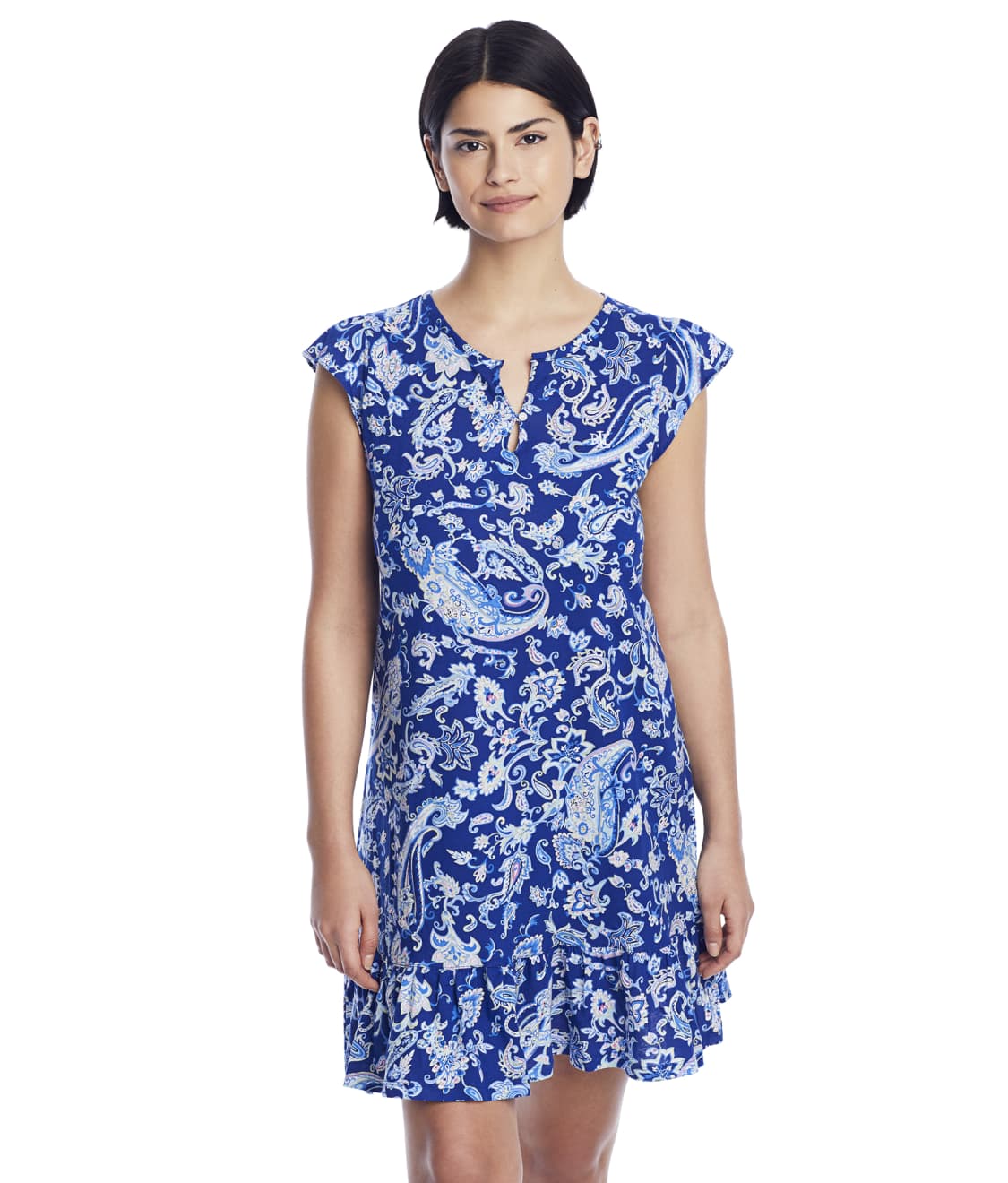 Lauren Ralph Lauren Plus Size Flutter Sleeve Keyhole Knit Gown & Reviews |  Bare Necessities (Style LN22056X)