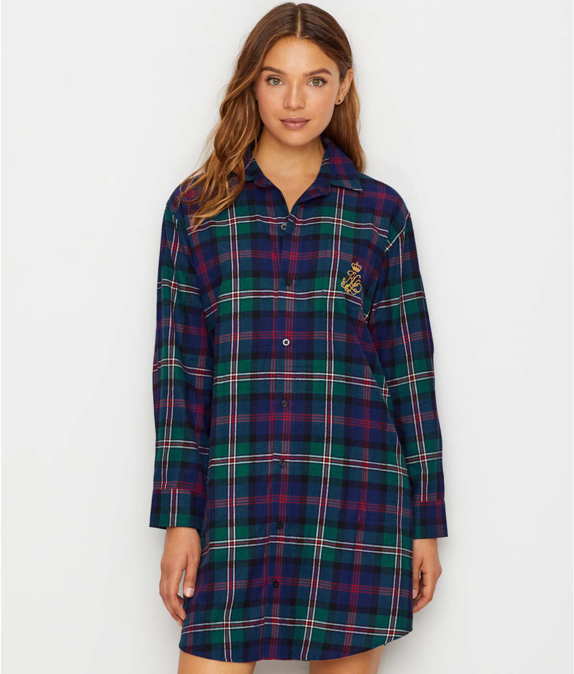 Lauren Ralph Lauren Classic Flannel Sleep Shirt & Reviews | Bare  Necessities (Style LN31640)