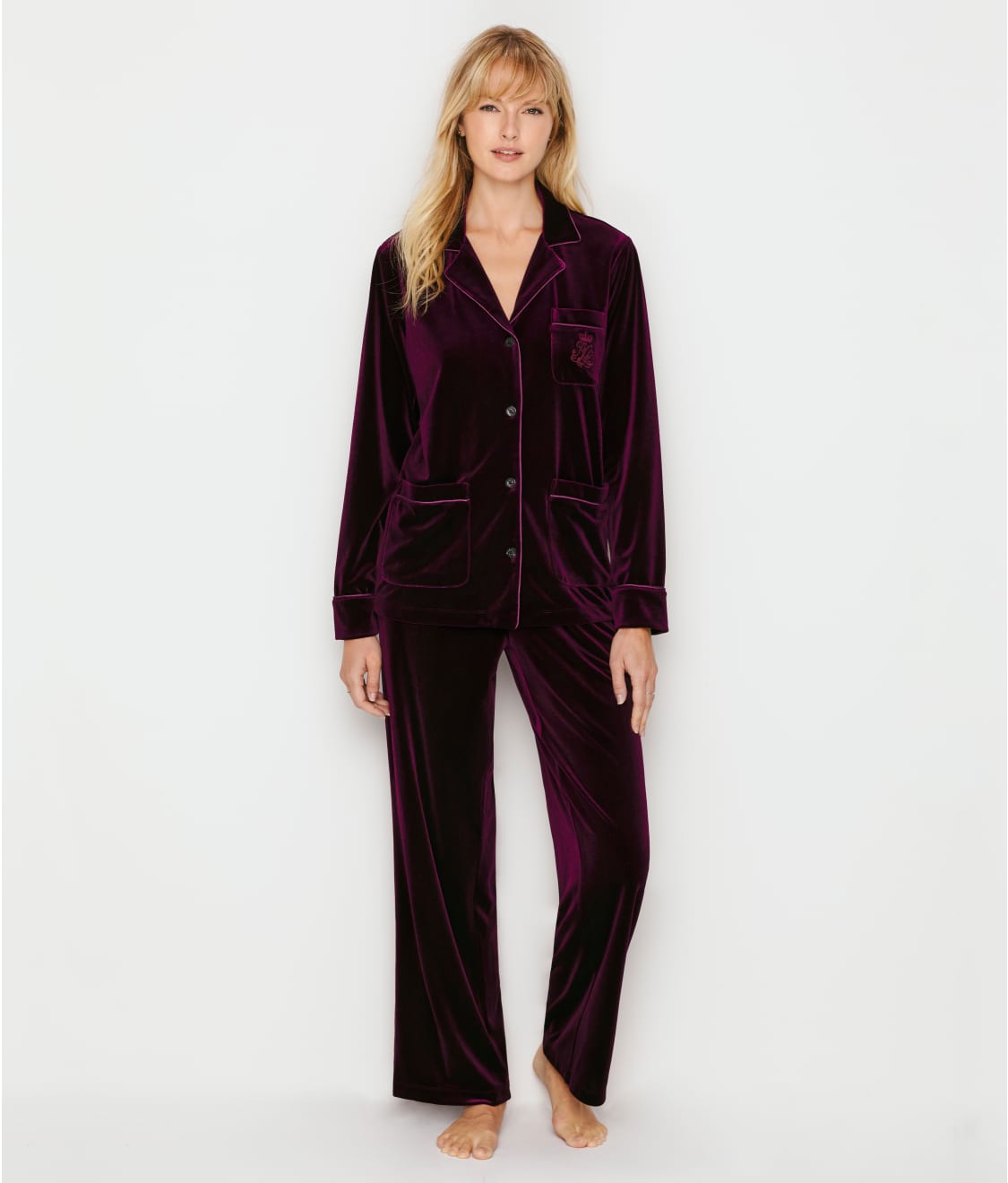 Lauren Ralph Lauren Velvet Pajama Set & Reviews | Bare Necessities (Style  LN91755)