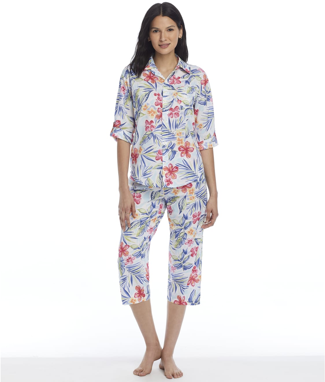 Lauren Ralph Lauren Woven Floral Capri Pajama Set & Reviews | Bare ...