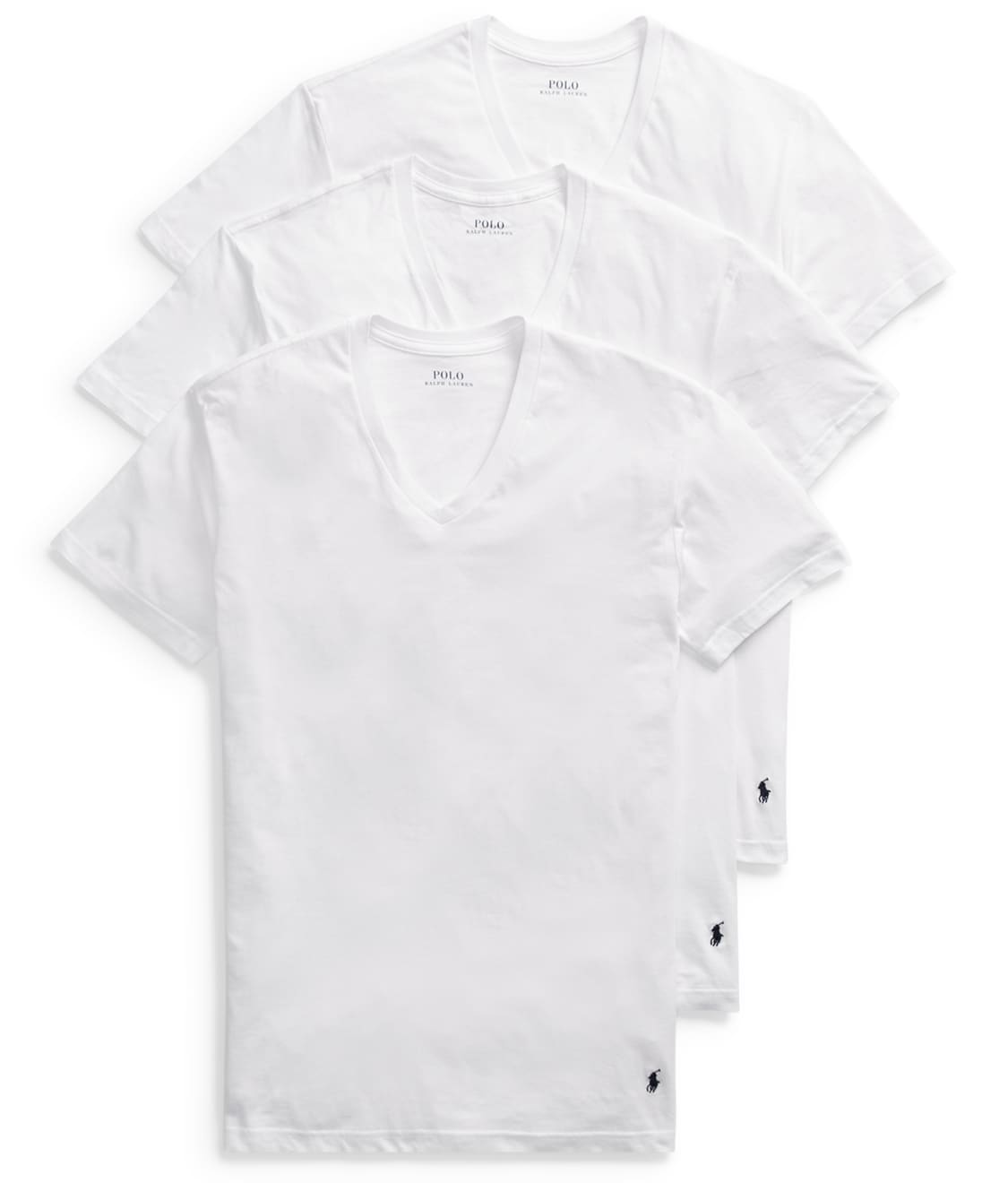 Polo Ralph Lauren Classic V-Neck T-Shirts 3-Pack & Reviews | Bare ...