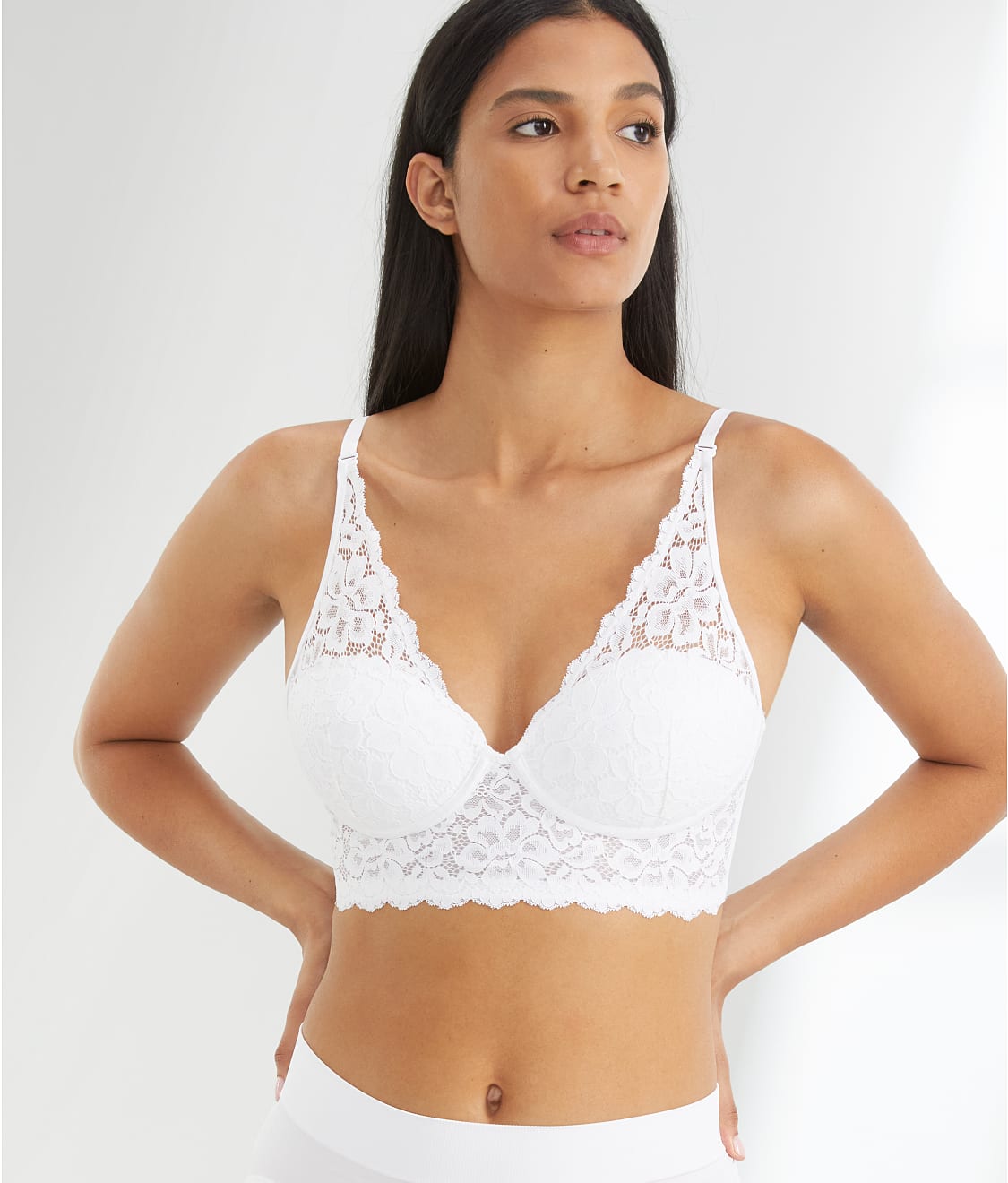Dominique WHITE Strapless Convertible Smooth Control Bodysuit US 36D