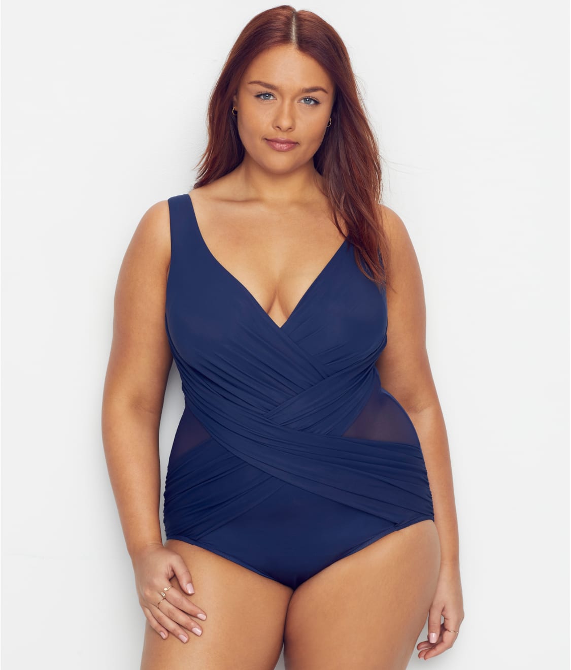 Miraclesuit: Plus Size Solid Crossover One-Piece 6519089W