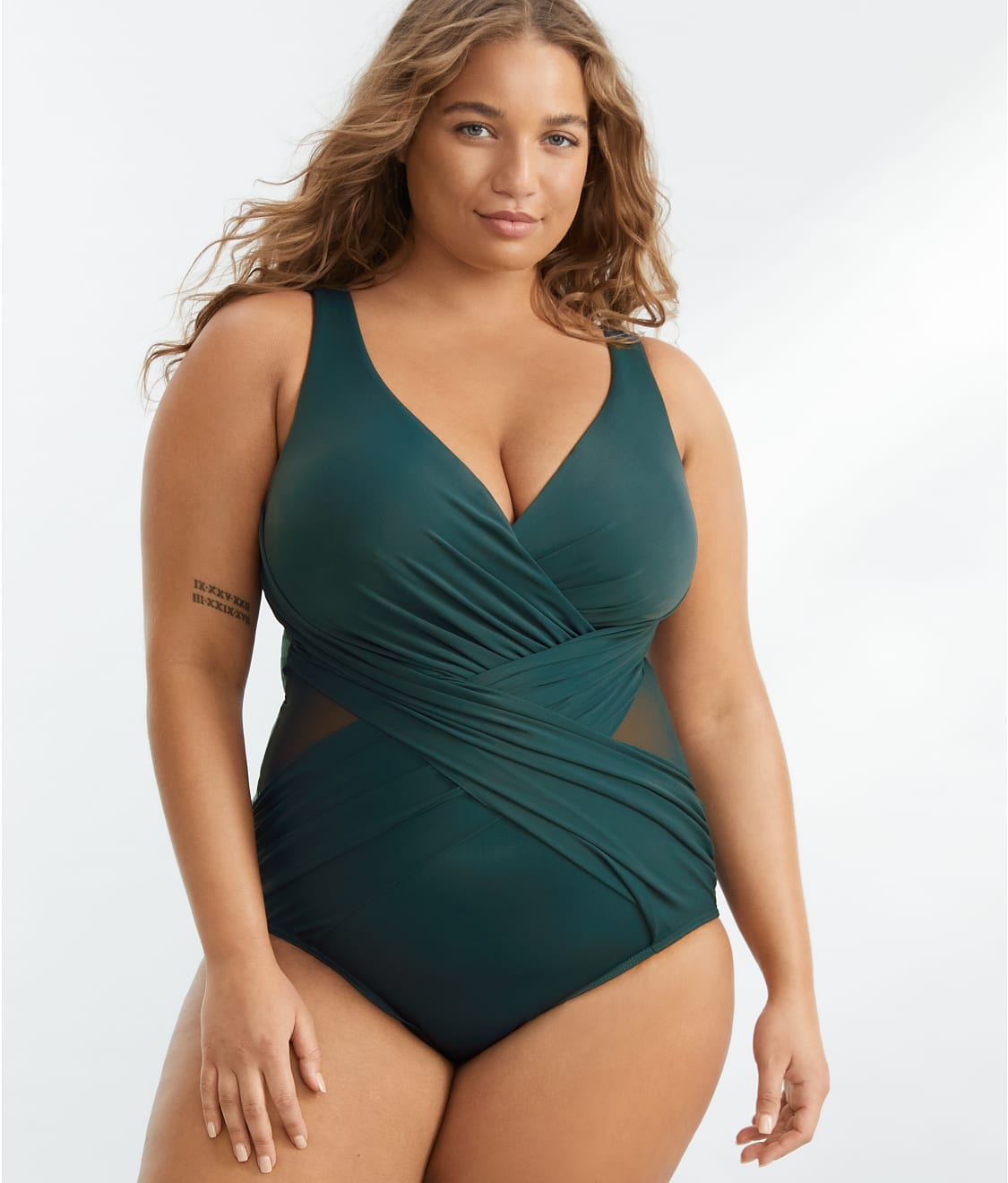 Miraclesuit: Plus Size Solid Crossover One-Piece 6519089W