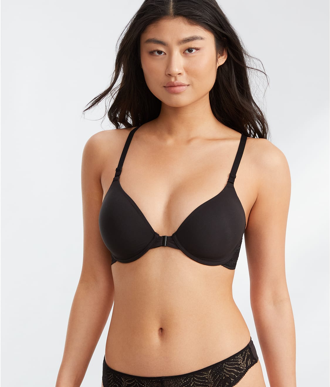 REVEAL Midnight Black The Perfect Front Close Bra, US 32DD, UK