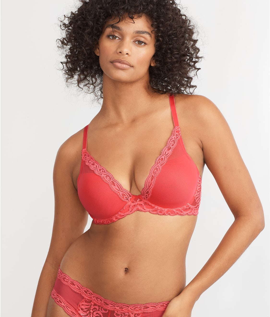 Natori Feathers Thong in Real Red FINAL SALE (30% Off) - Busted