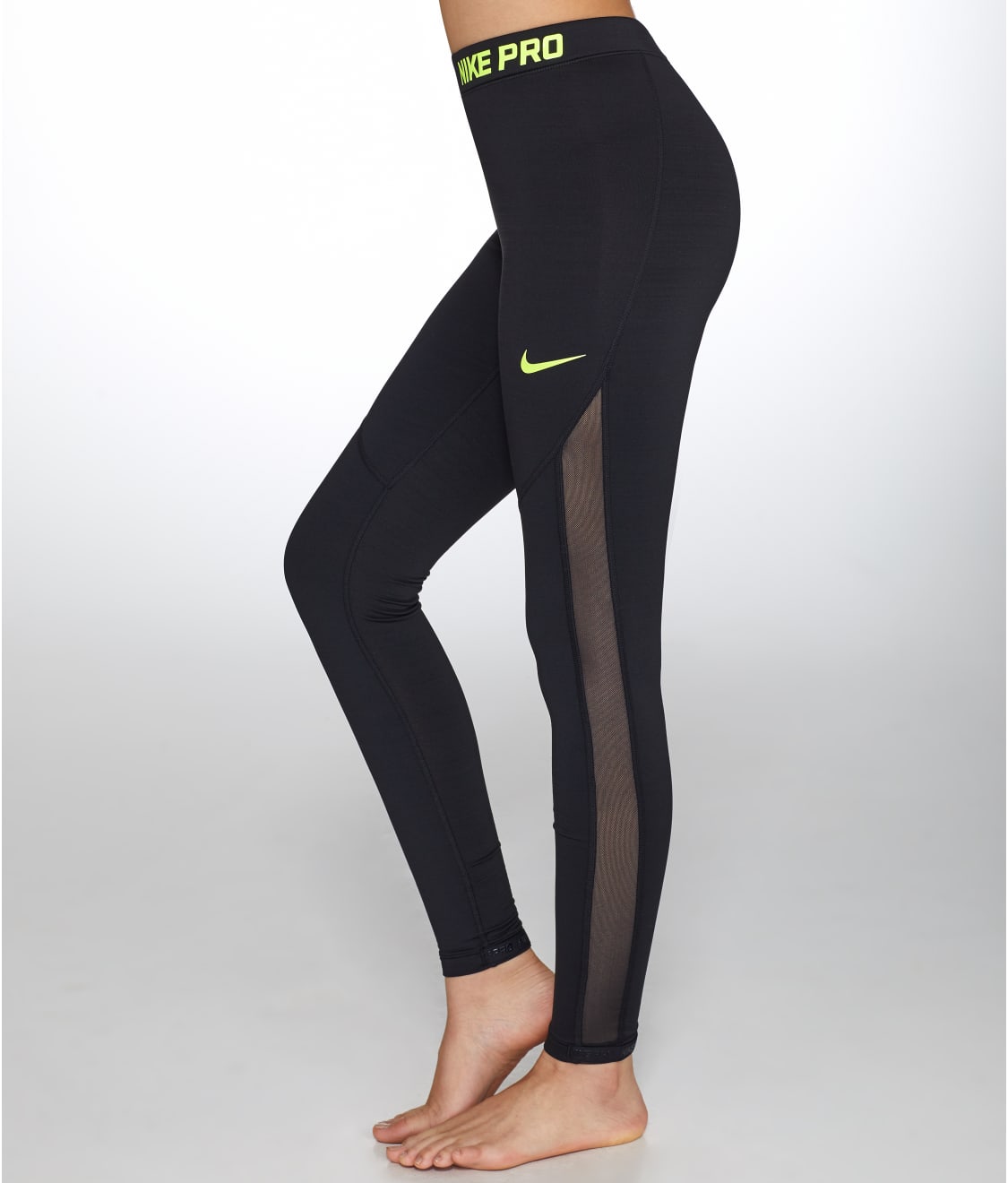 Womens Nike Pro Hyperwarm Compression Tights Black Grey Gray