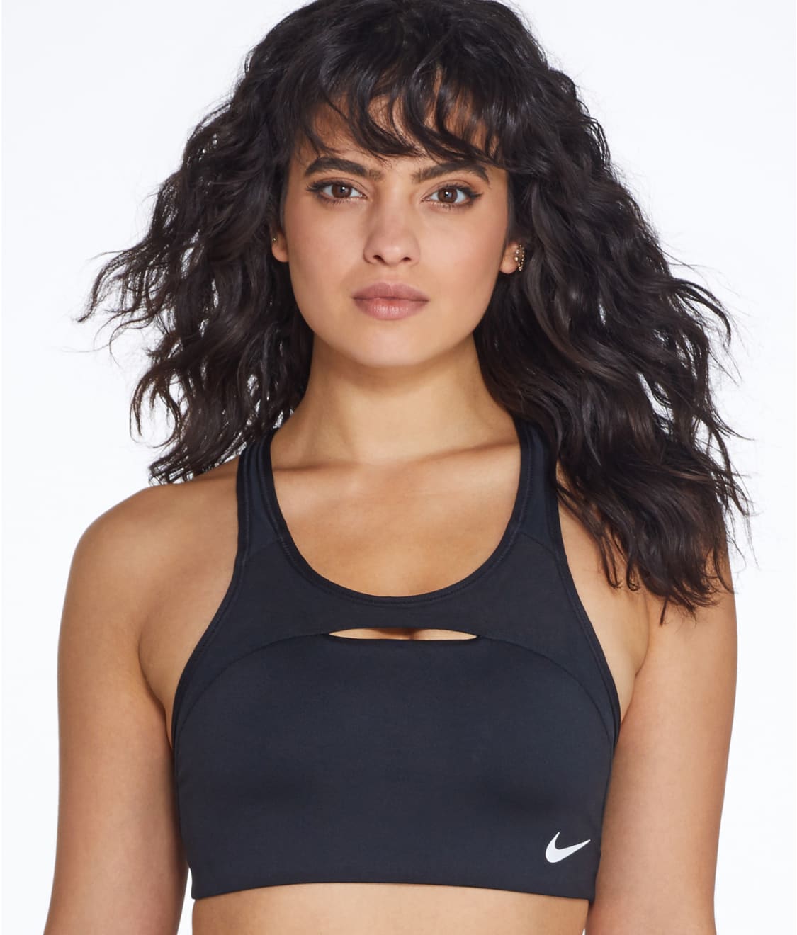 Nike Performance Medium support sports bra - black/white/black 