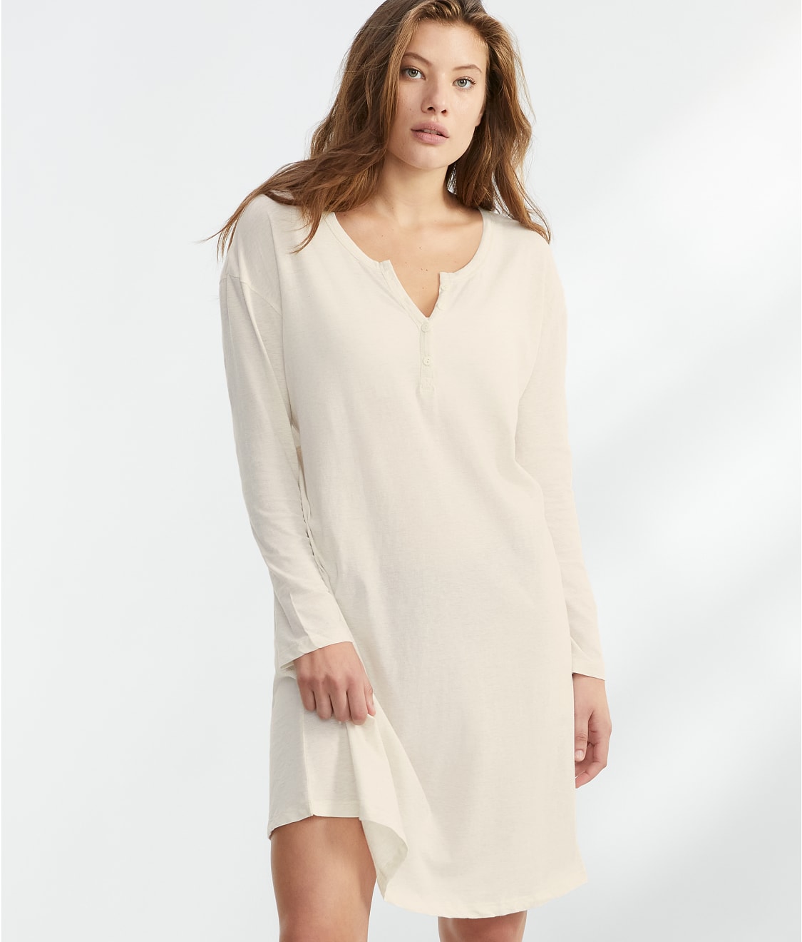 Papinelle: Organic Cotton Henley Knit Nightgown 22031