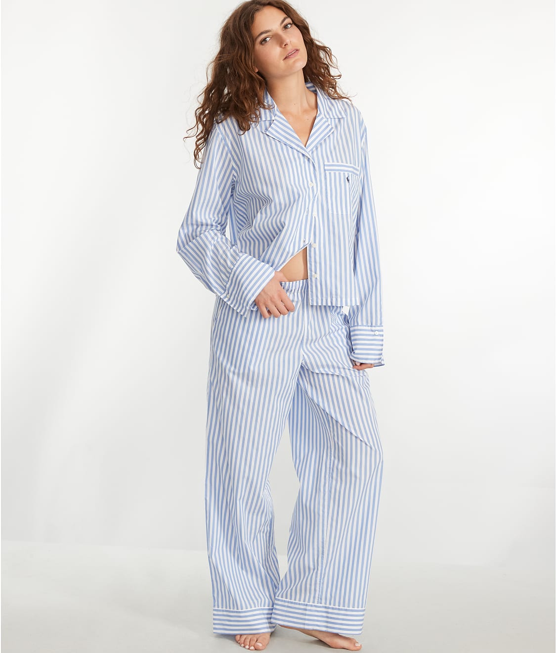 Ralph Lauren Women's Long-Sleeve Poplin Pajama Set - Size XXL in Multi