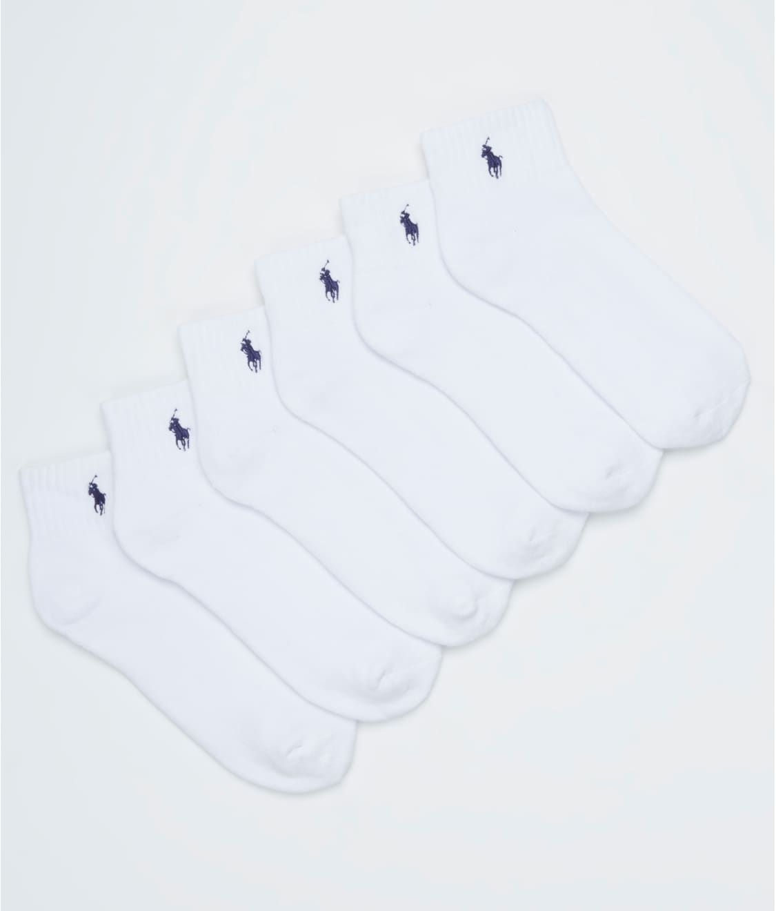 Polo Ralph Lauren: Rib Cuff Sport Quarter Socks 6-Pack 824000PK2