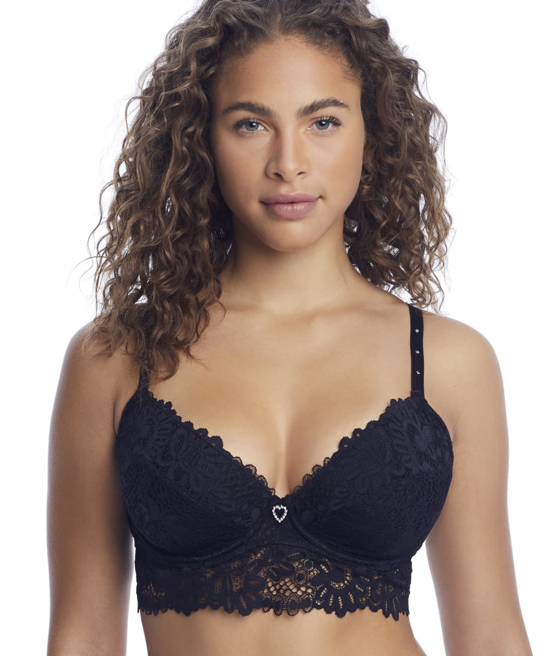 Pour Moi Bling It On Lacey Longline Push-Up Bra & Reviews