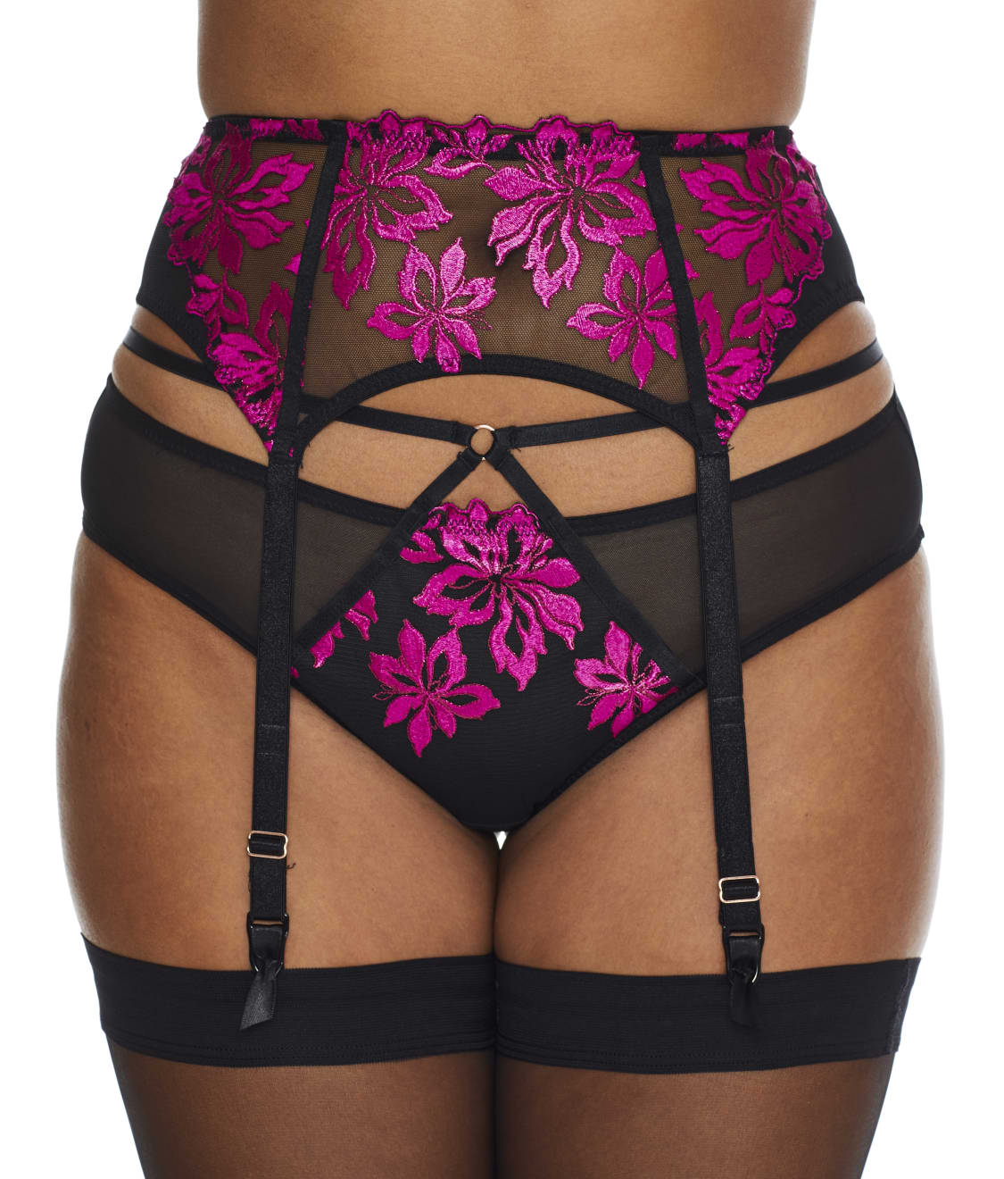 Pour Moi: Roxie Embroidered Garter Belt 22507