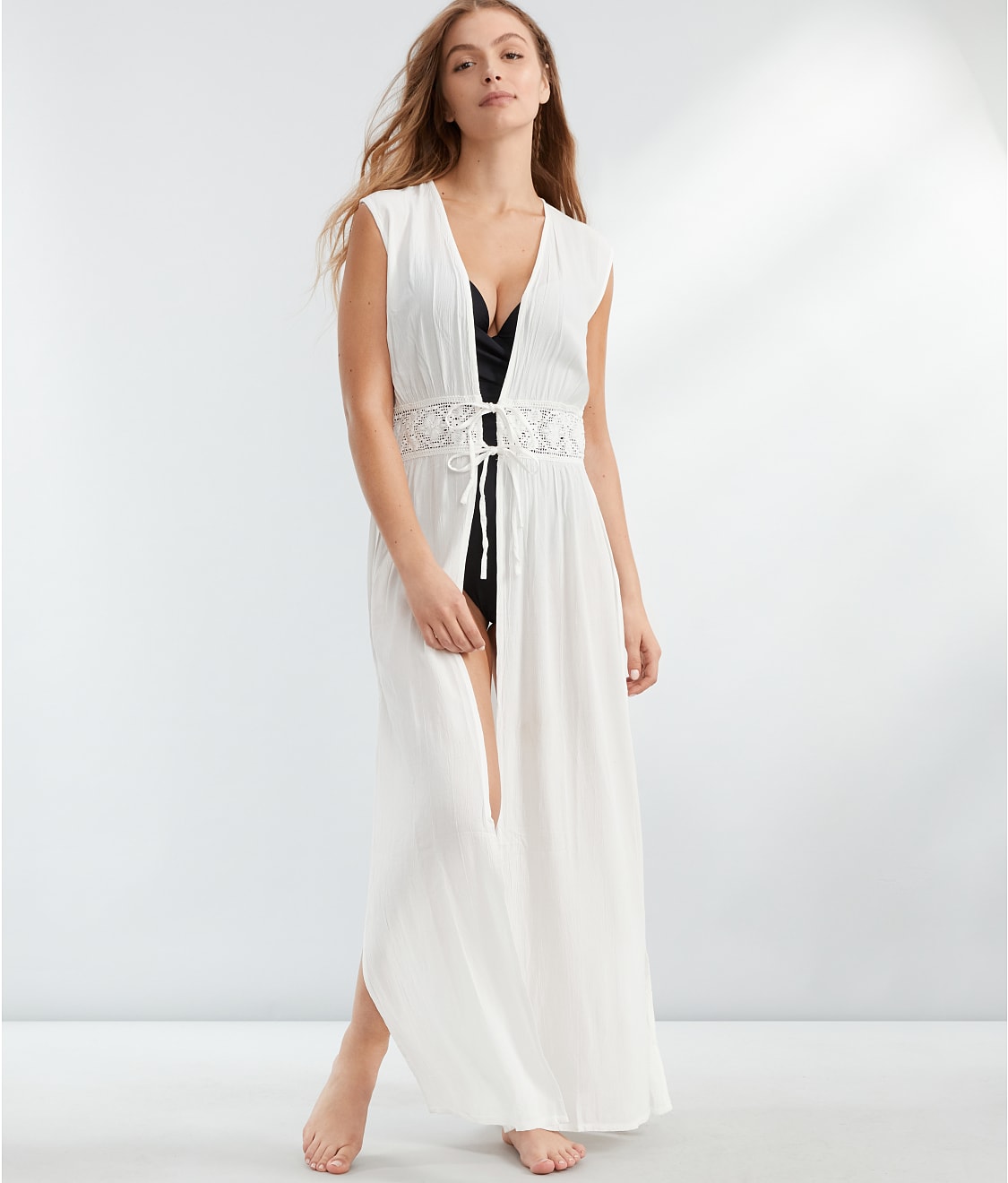 Pour Moi: Crinkle Crochet Maxi Cover-Up 26839