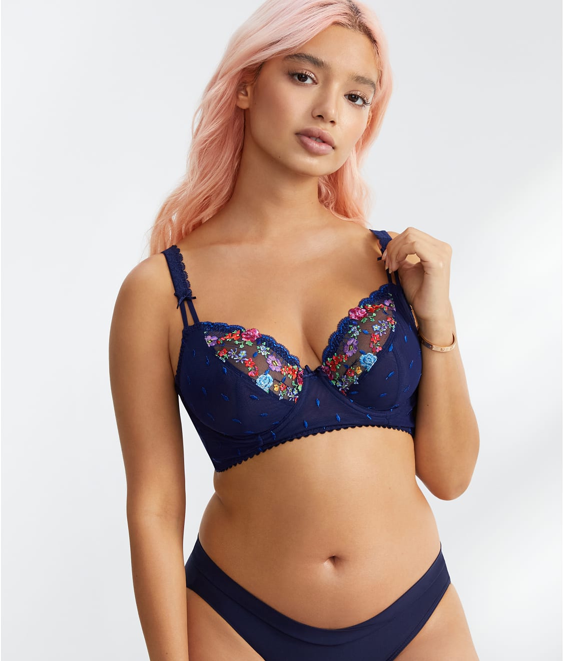 Comfortable Stylish blue stylish bra and panty set Deals 