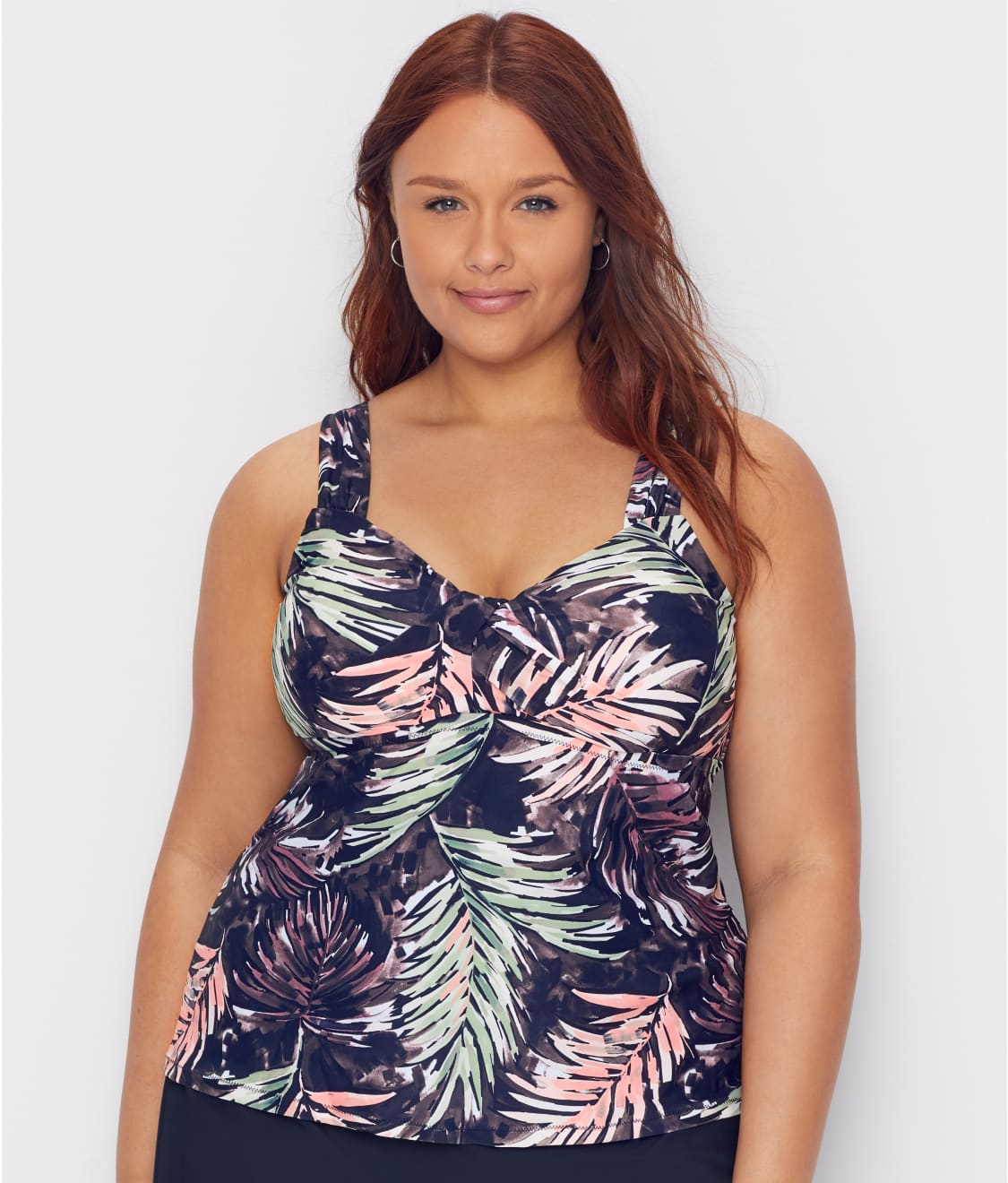 Raisins Curve Plus Size Lush Palm Rimini Tankini Top & Reviews | Bare ...