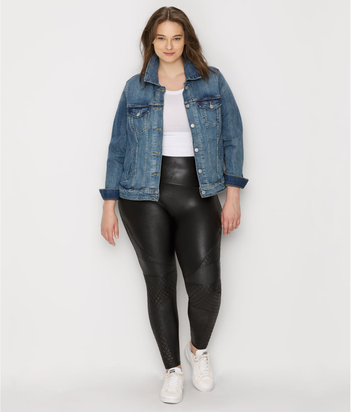 SPANX Plus Size Quilted Faux Leather Leggings & Reviews