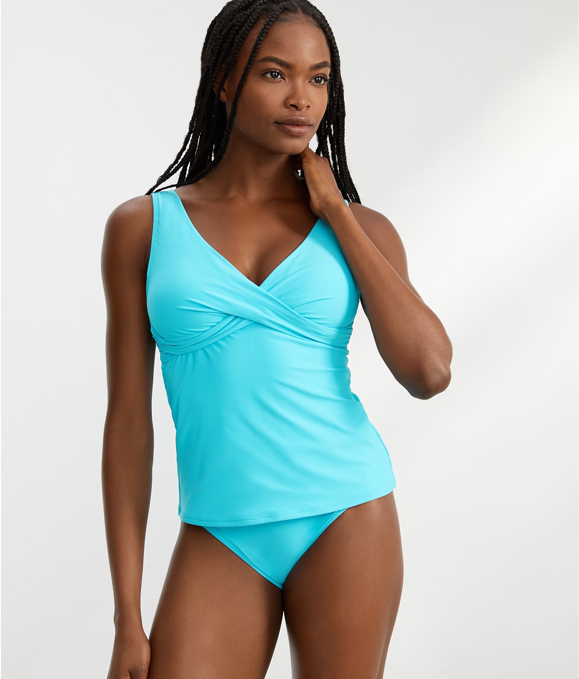 Sunsets: Blue Bliss Elsie Underwire Wrap Tankini Top 738D-BLUBL