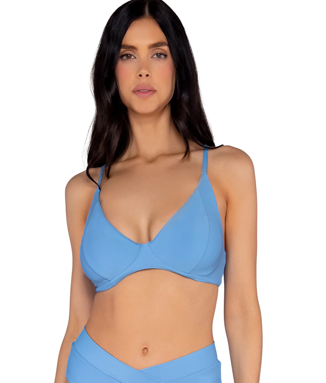 Swim Systems: Blue Poppy Maya Underwire Bralette Bikini Top T516-BPOP