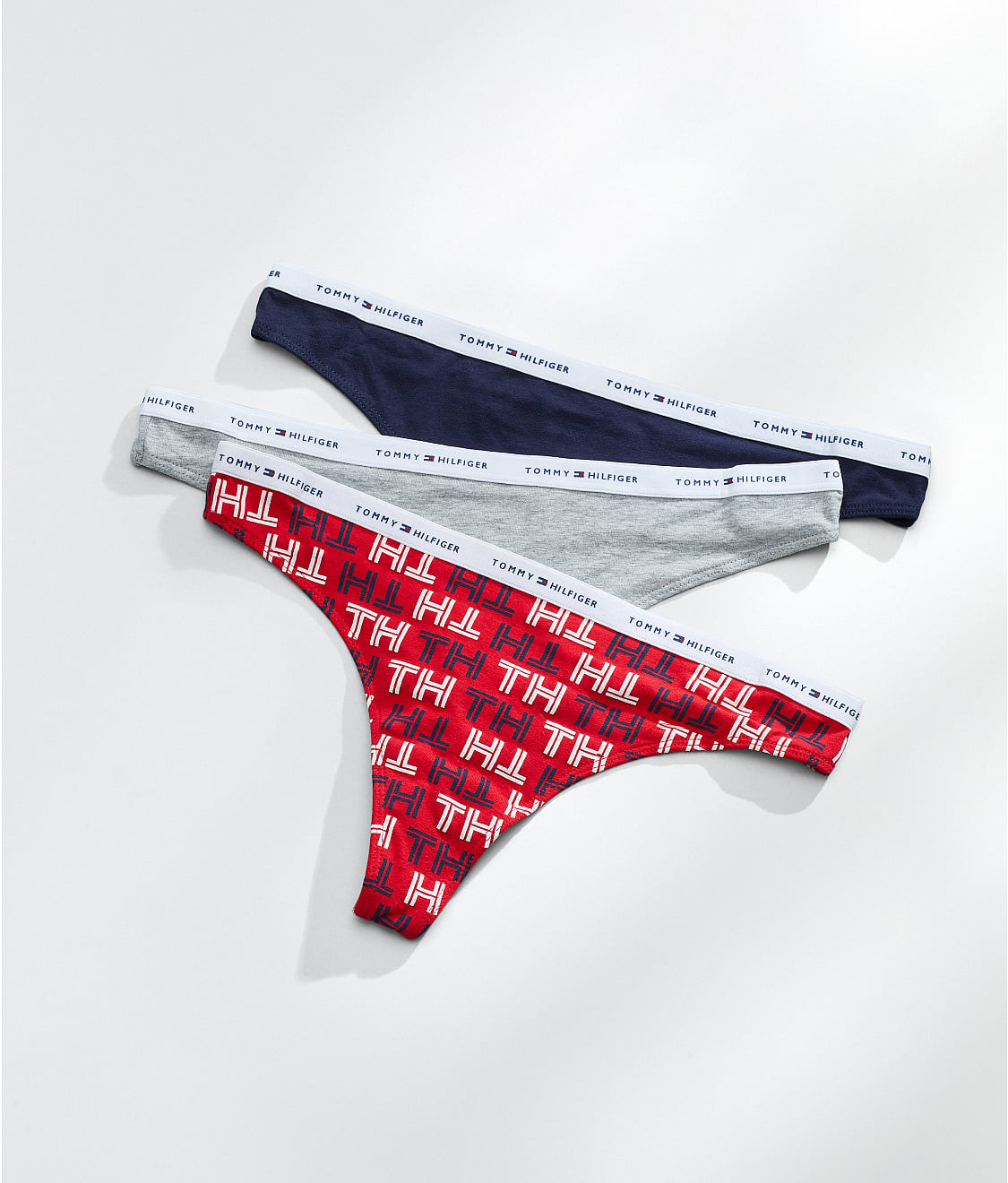 Tommy Hilfiger Classic Logo Bare & 3-Pack Cotton Thong Necessities | (Style R91T713) Reviews