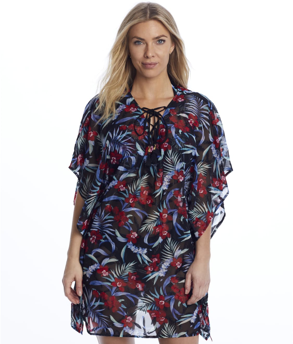 Tommy Bahama Midnight Orchid Tunic Cover-Up & Reviews | Bare ...