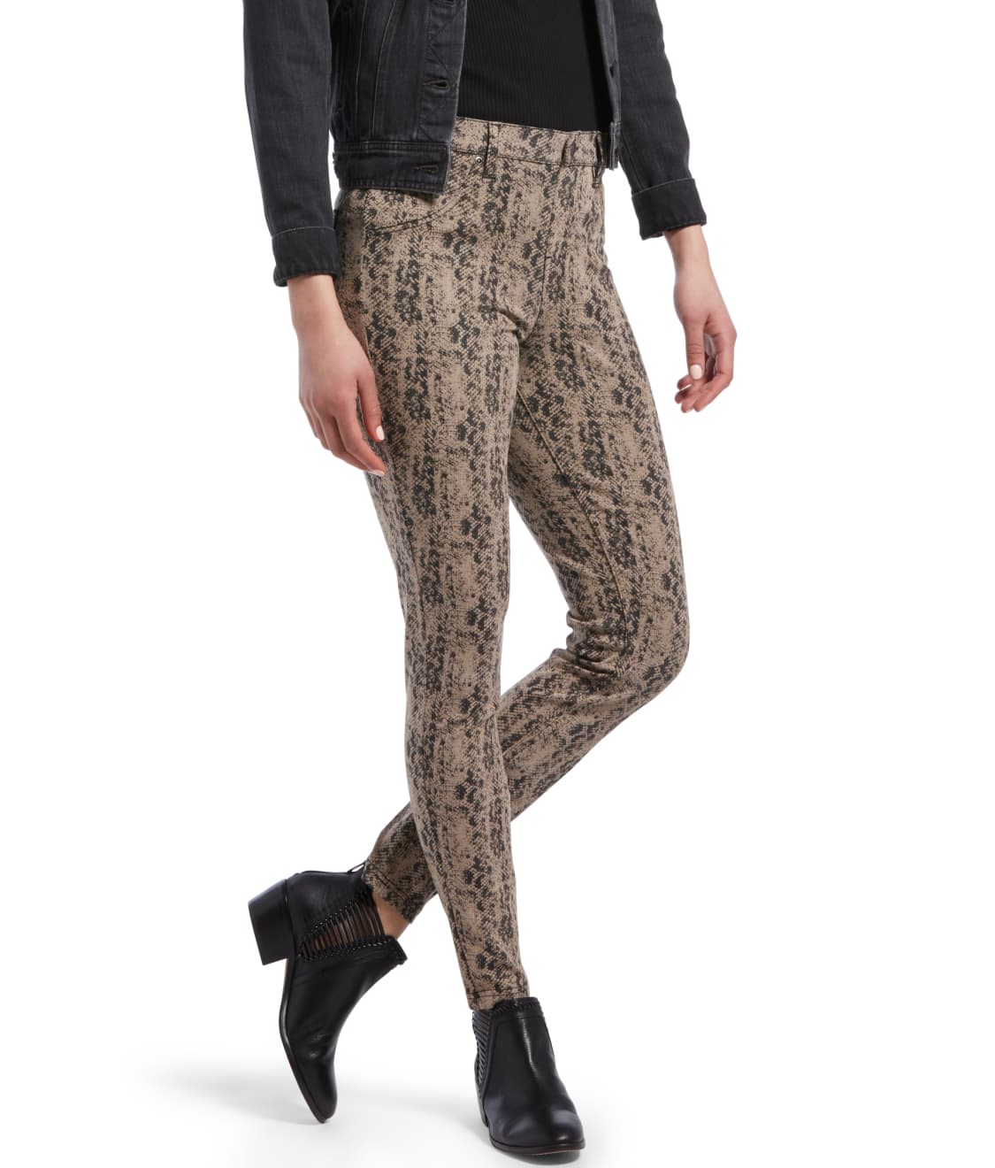 Hue leopard print denim cheap leggings