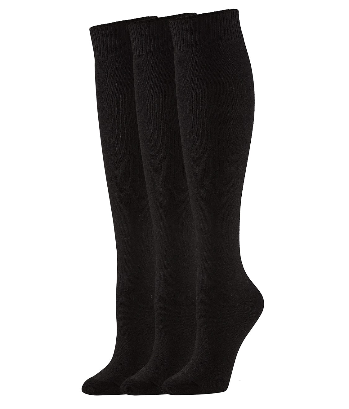 HUE: Flat Knit Knee High Socks 3-Pack 21135