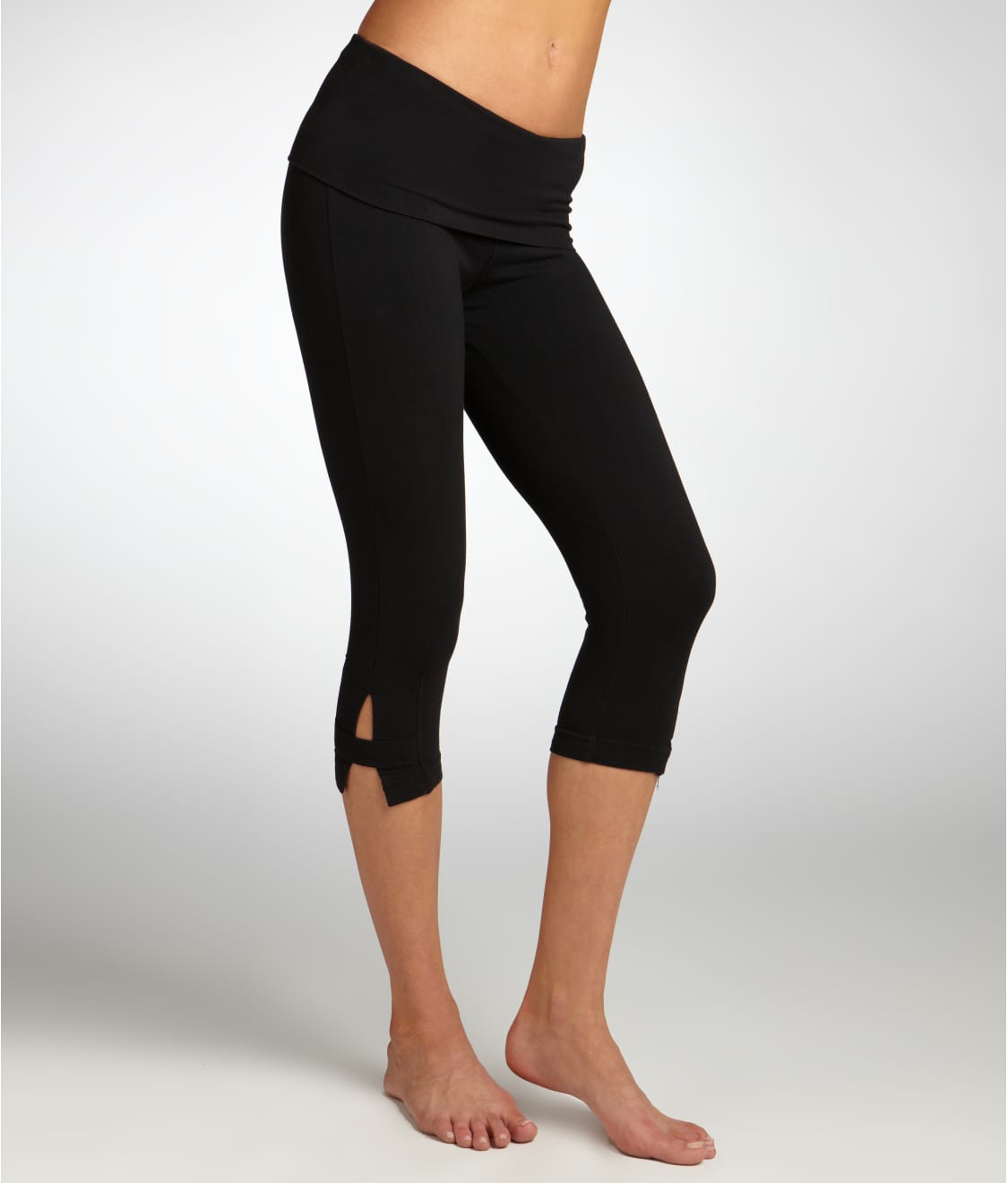 Hard Tail Side Slinger Rolldown Cropped Yoga Pants & Reviews