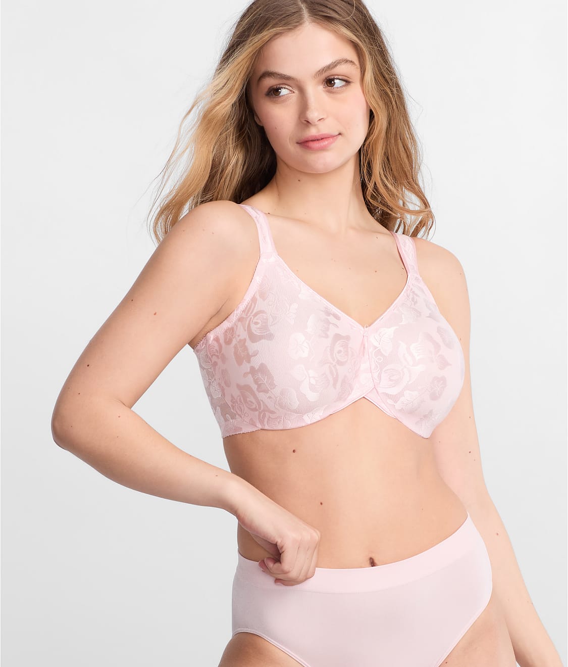 Wacoal Awareness Full Figure Seamless Underwire Bra 85567, Up To I Cup In  Pale Pink
