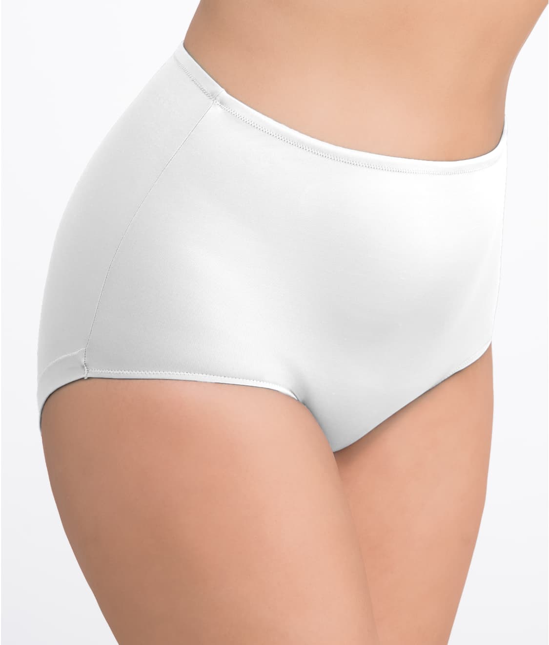 Warner's White No-Wedgies No-Worries Modern Brief Panty – CheapUndies