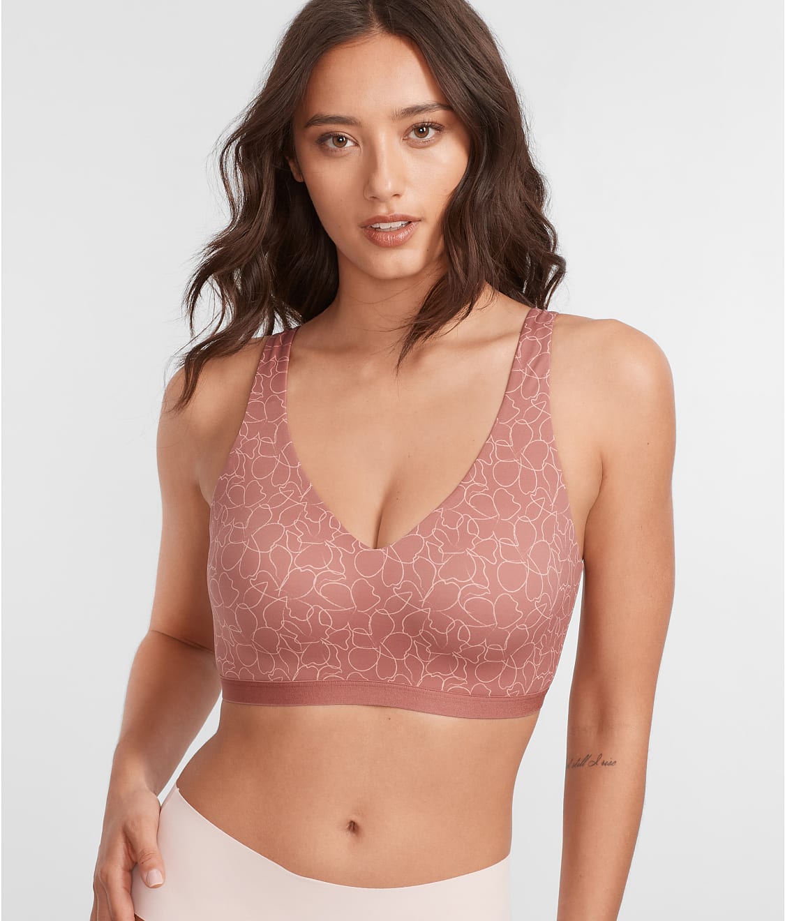 Floral Lace Wirefree Bralette, Comfort Bras