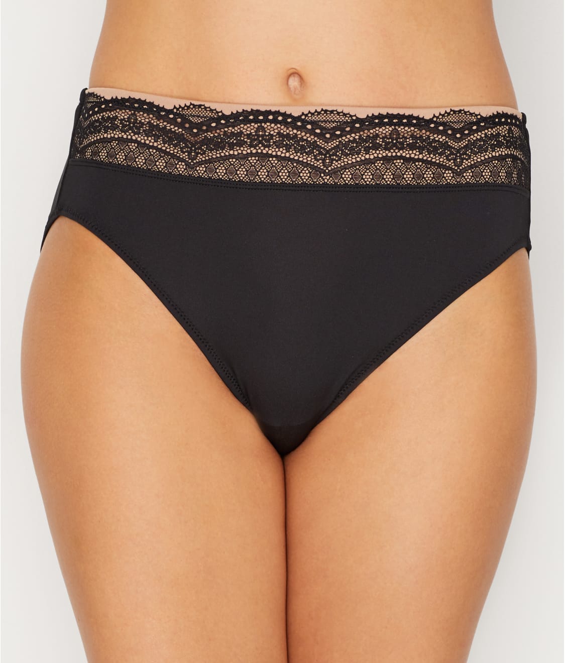 Details about   NWT 3 Warner’s No Pinching No Problems Microfiber/Lace Briefs Black/Grey/Beige L 