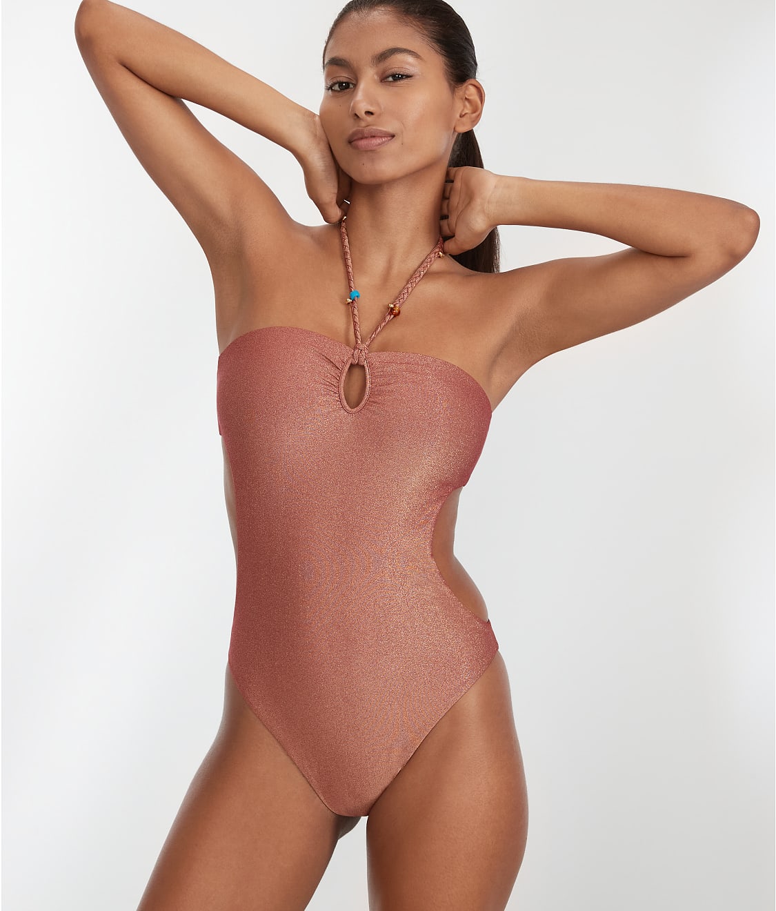 SPANX High-Waisted Body Tunic Shapewear in Rose Gold, Size Small